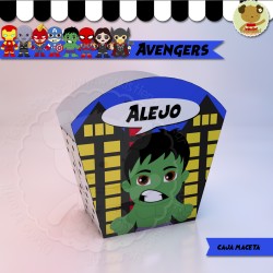 Hulk - Avengers - Caja 3D  Golosinas Maceta